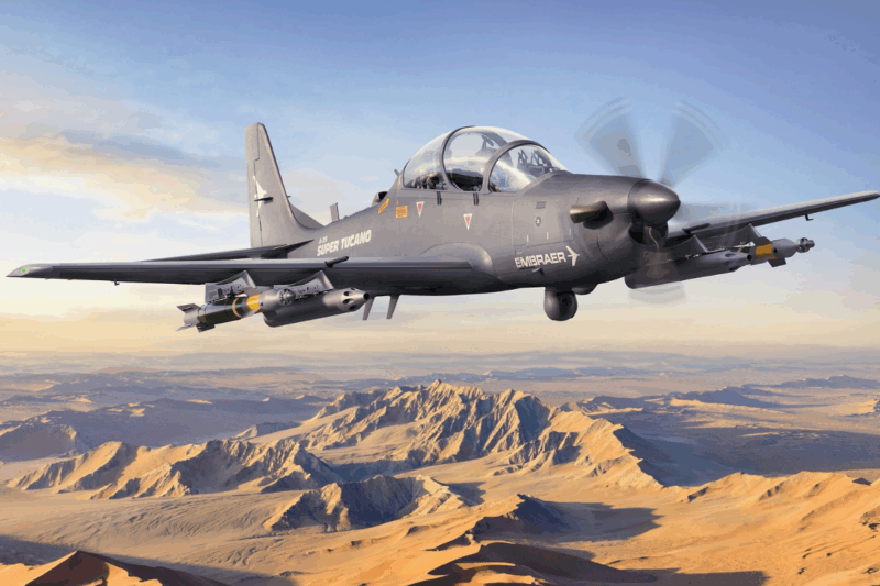Face aux drones russes, l’Ukraine mise sur le Super Tucano, un avion brésilien léger mais redoutable